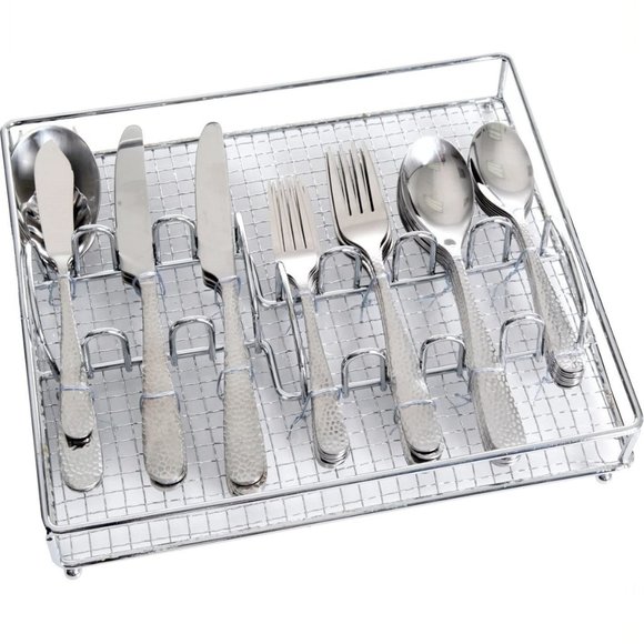 Gibson Home Hammered 46 Piece Textured Flatware Set - Serves 8 - Picture 6 of 6